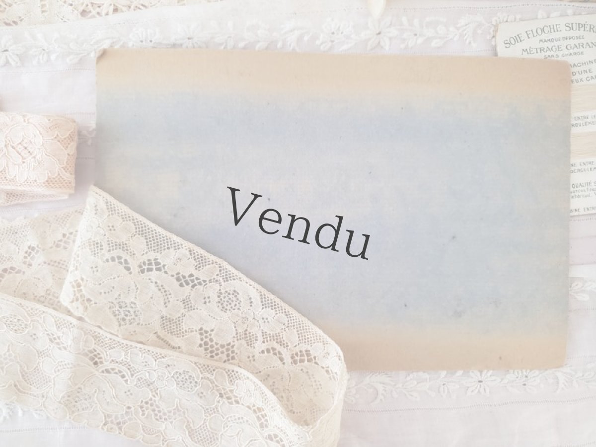 画像6: フランスアンティーク　台紙つき２種類のカレーレース (6)