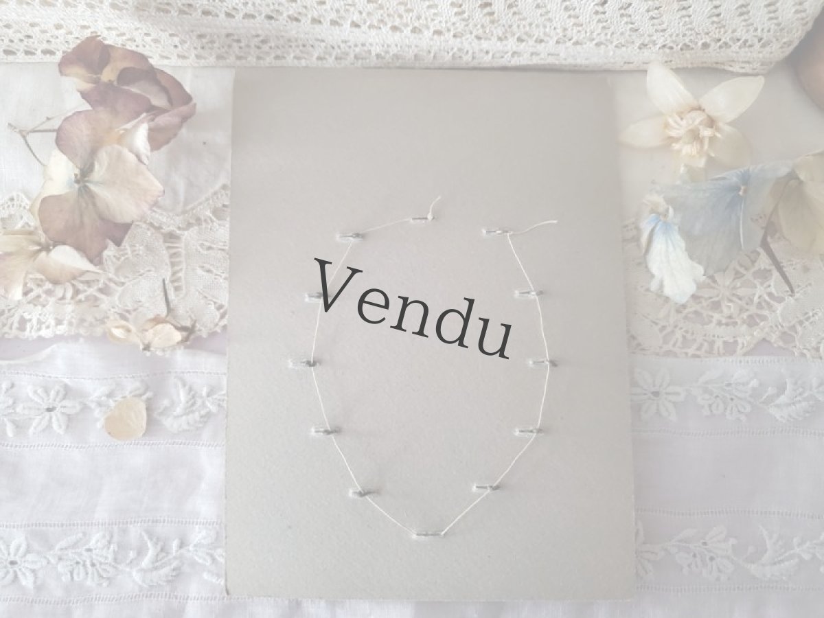 画像7: フランスアンティーク　ガラスパールボタンシート (7)