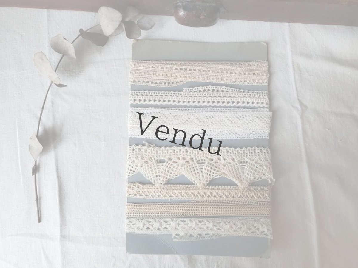 画像3: フランス蚤の市　台紙巻きレースセット 7種 (3)