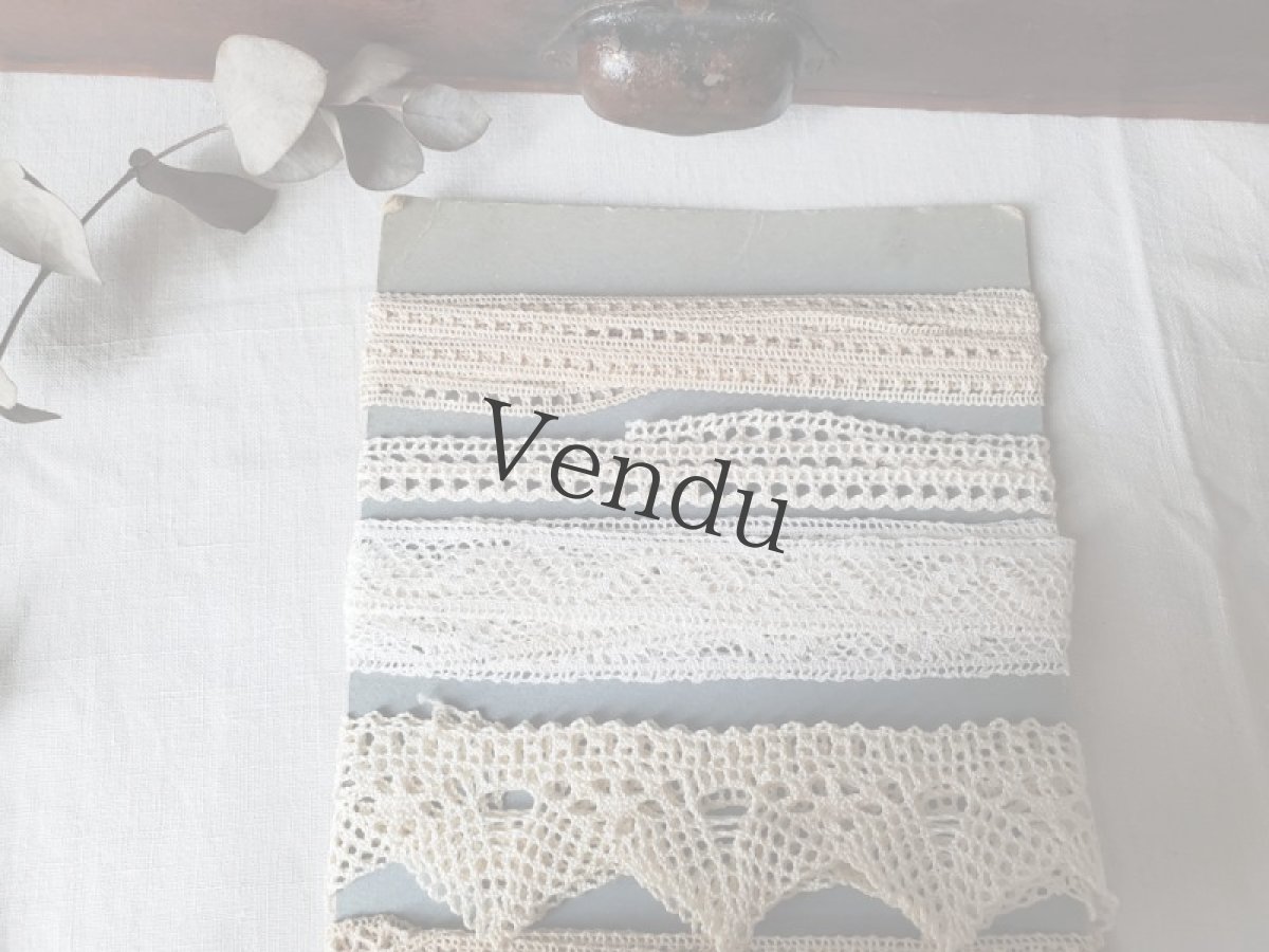 画像4: フランス蚤の市　台紙巻きレースセット 7種 (4)