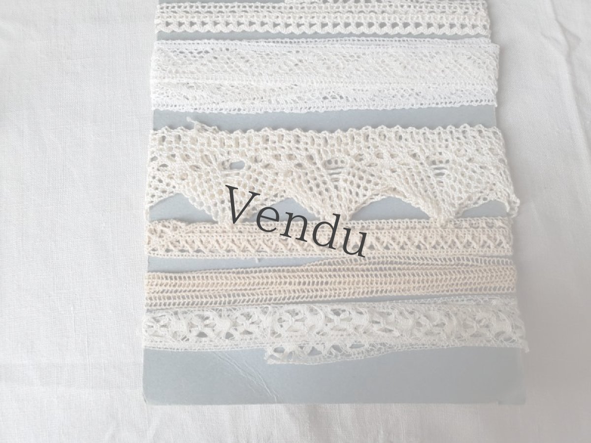 画像5: フランス蚤の市　台紙巻きレースセット 7種 (5)