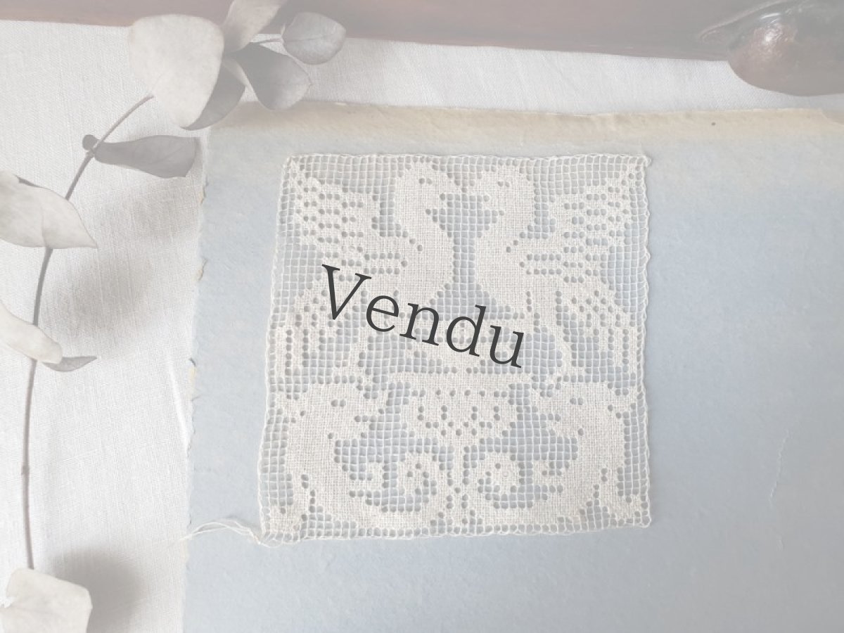 画像9: フランスアンティーク　フィレレースモチーフ6種セット (9)