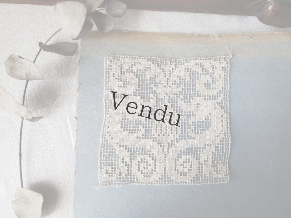 画像8: フランスアンティーク　フィレレースモチーフ6種セット (8)