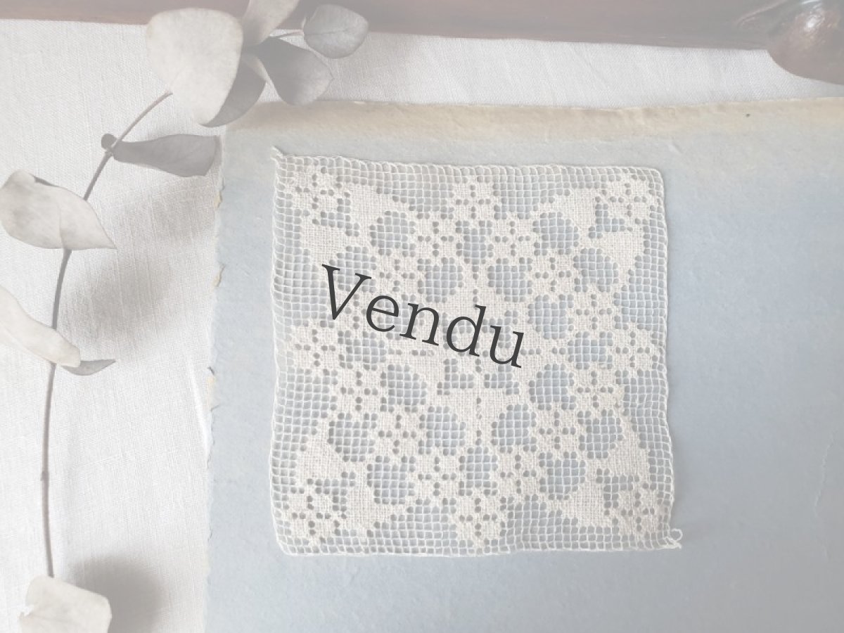 画像5: フランスアンティーク　フィレレースモチーフ6種セット (5)