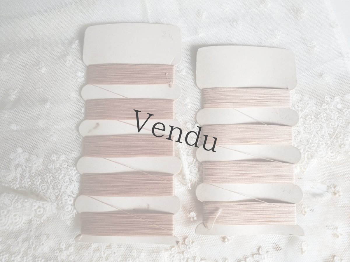 画像8: フランスアンティーク　シルクの糸巻き ピンクベージュ C.V.&cie AU CHINOIS (8)