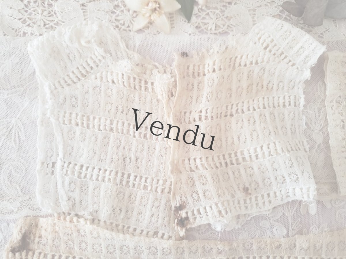 画像2: フランスアンティーク　端切れ３点セット (2)