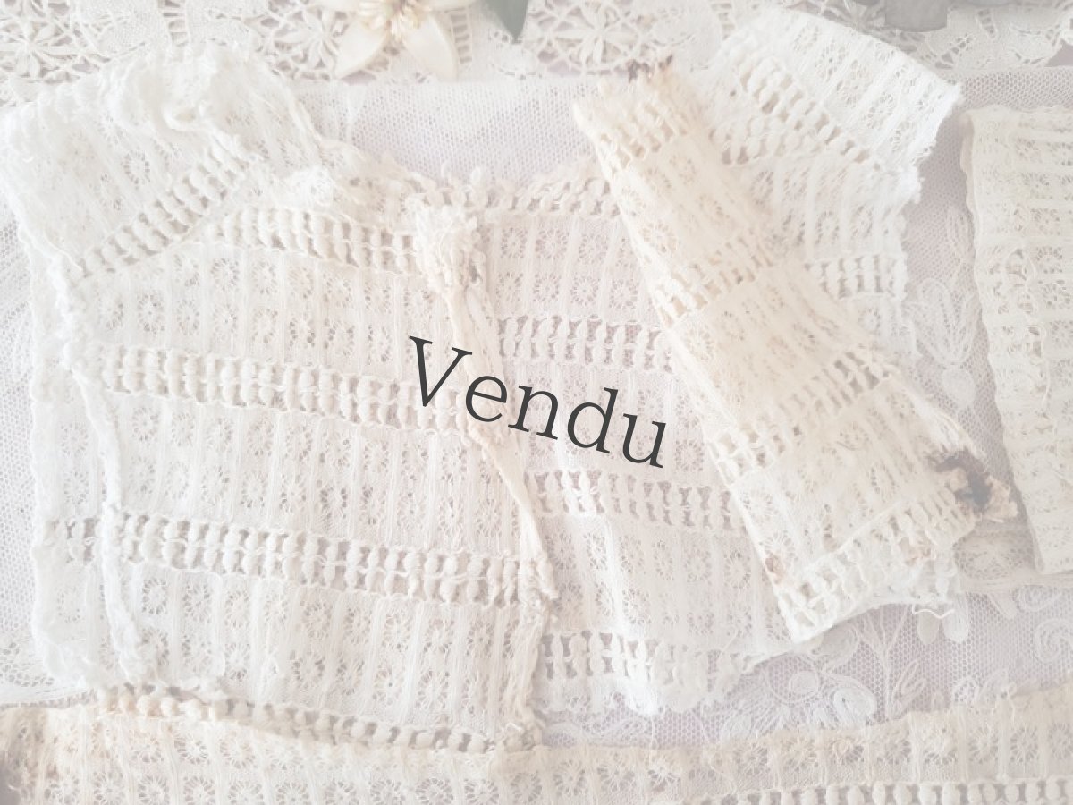 画像3: フランスアンティーク　端切れ３点セット (3)