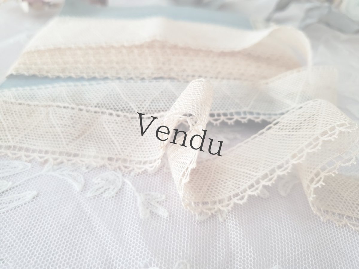 画像3: フランスアンティーク　台紙とラベルつきレースブレード 643cm (3)