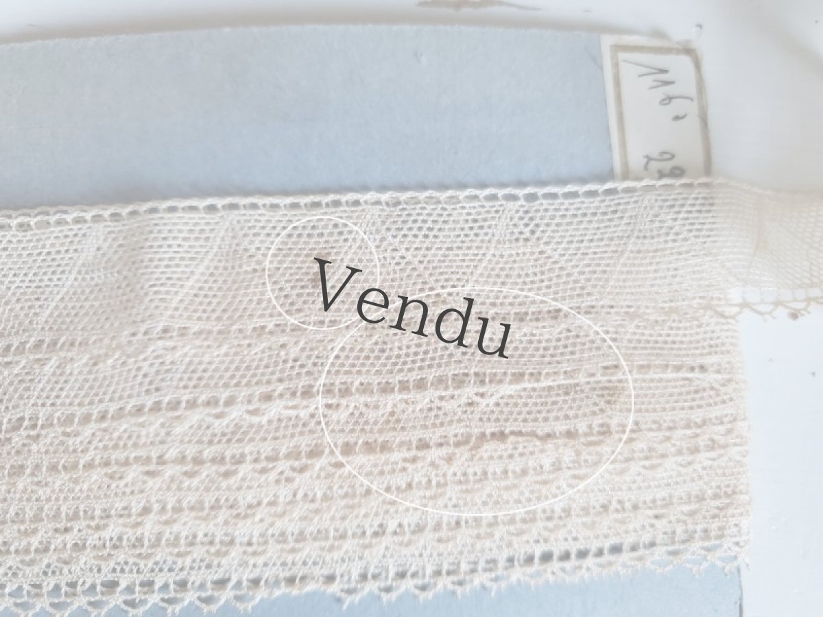 画像7: フランスアンティーク　台紙とラベルつきレースブレード 643cm (7)