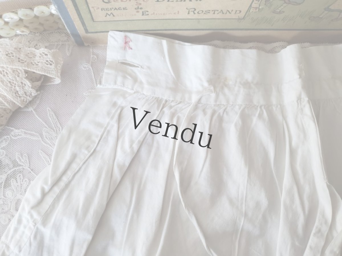 画像2: フランスアンティーク　少女Rのキュロット (2)