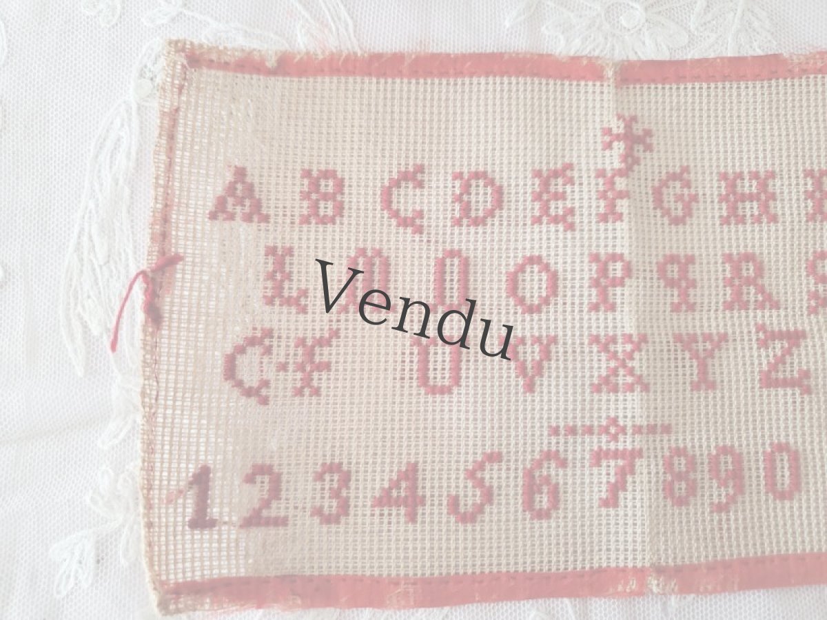 画像2: フランス 1918年 クロスステッチサンプラー (2)