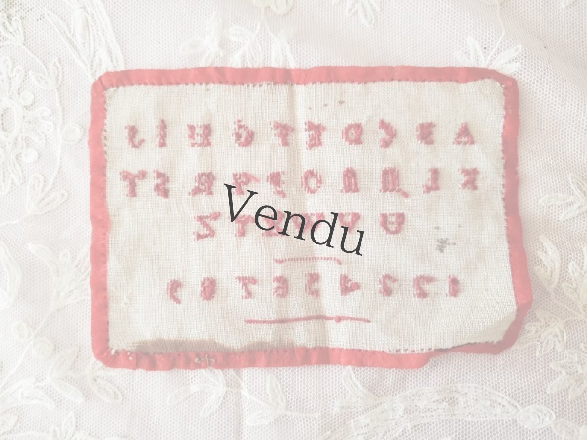 画像4: フランスアンティーク　小さなクロスステッチサンプラー (4)