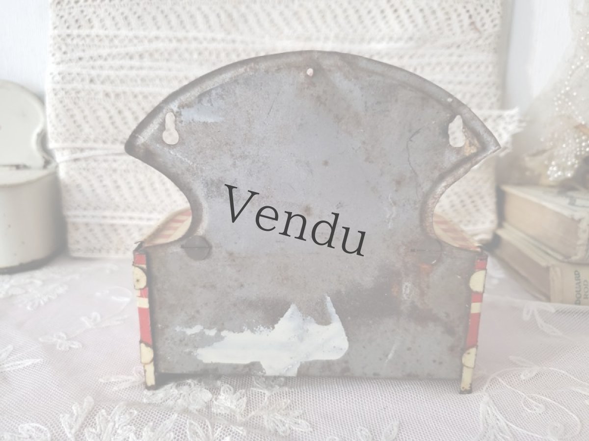 画像6: フランスアンティーク　赤と白のアリュメット缶  (6)