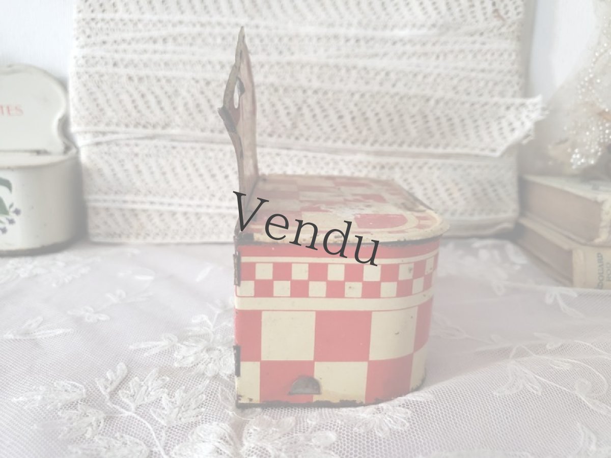 画像7: フランスアンティーク　赤と白のアリュメット缶  (7)