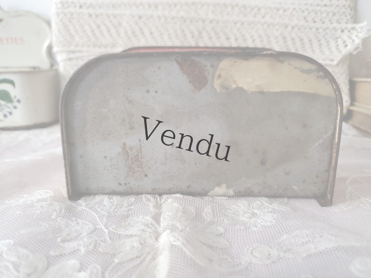 画像9: フランスアンティーク　赤と白のアリュメット缶  (9)