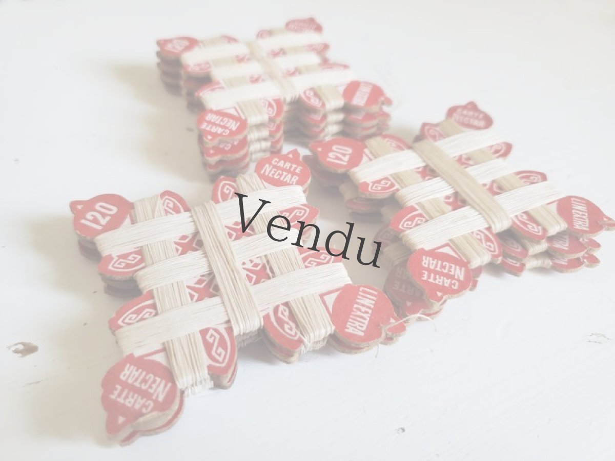 画像2: フランスアンティーク　CARTE NECTAR リネン糸巻き 120 (2)