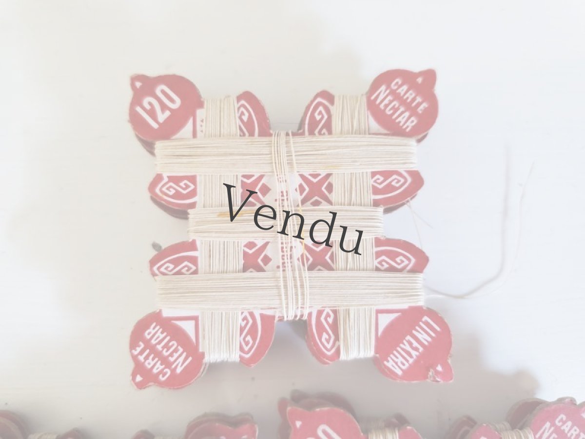 画像7: フランスアンティーク　CARTE NECTAR リネン糸巻き 120 (7)