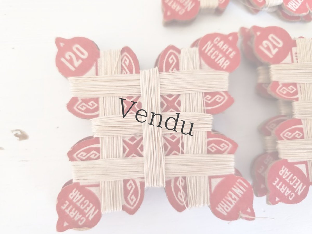 画像4: フランスアンティーク　CARTE NECTAR リネン糸巻き 120 (4)