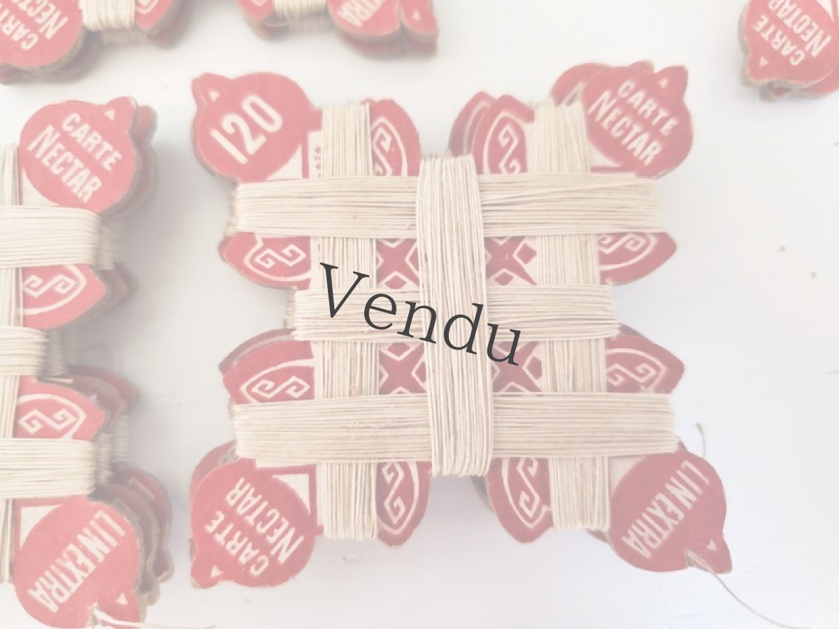 画像5: フランスアンティーク　CARTE NECTAR リネン糸巻き 120 (5)