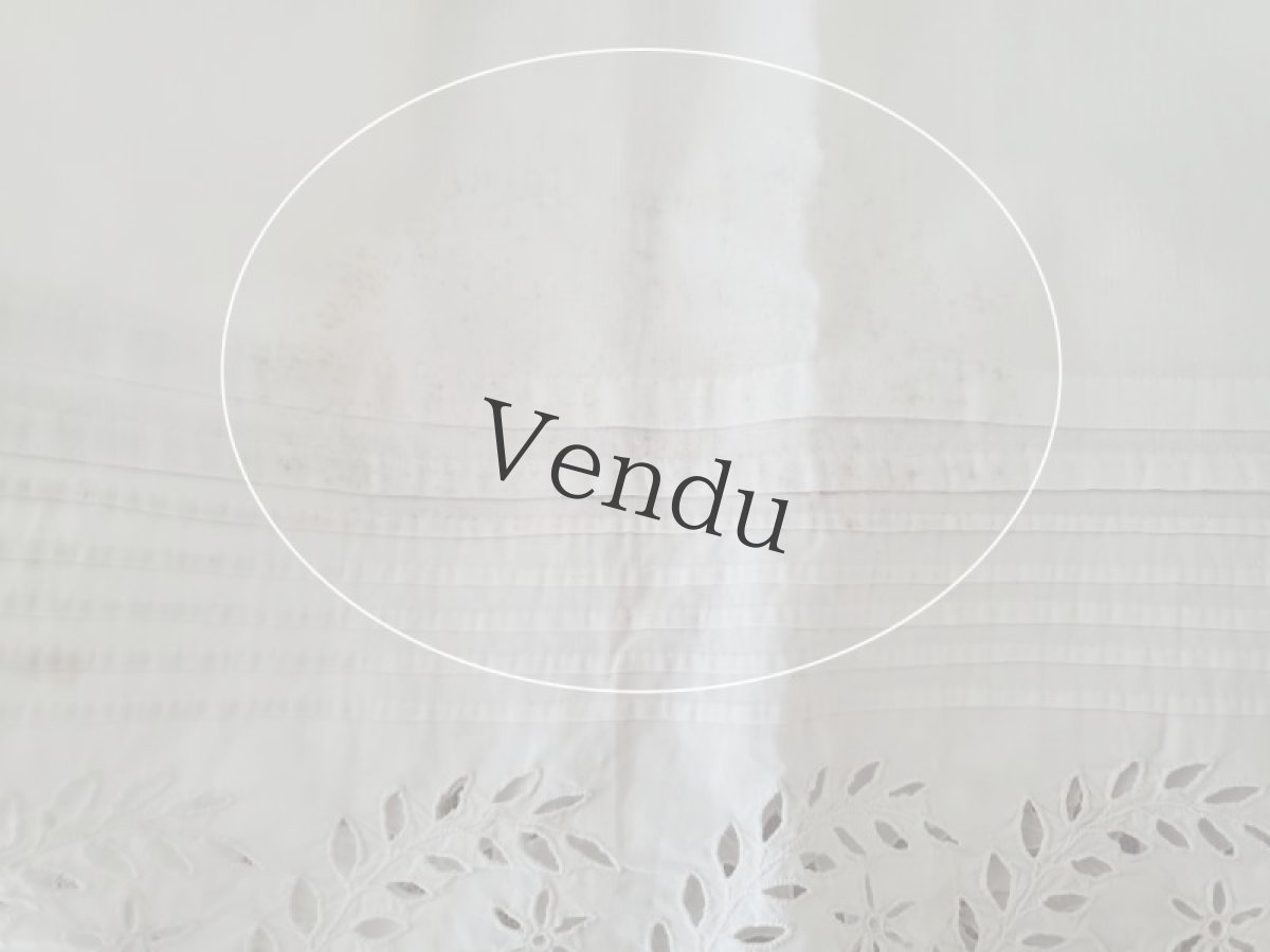 画像8: フランスアンティーク　カットワーク幅広レース端切れ 139cm (8)