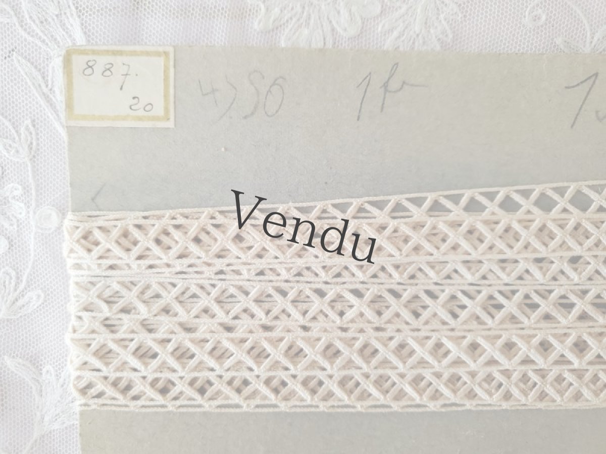 画像2: フランスアンティーク　台紙巻きレースブレード 700cm (2)