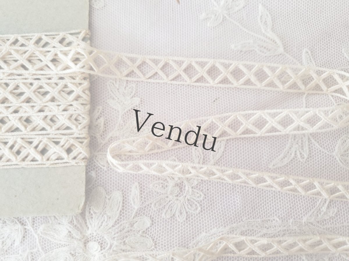 画像4: フランスアンティーク　台紙巻きレースブレード 700cm (4)