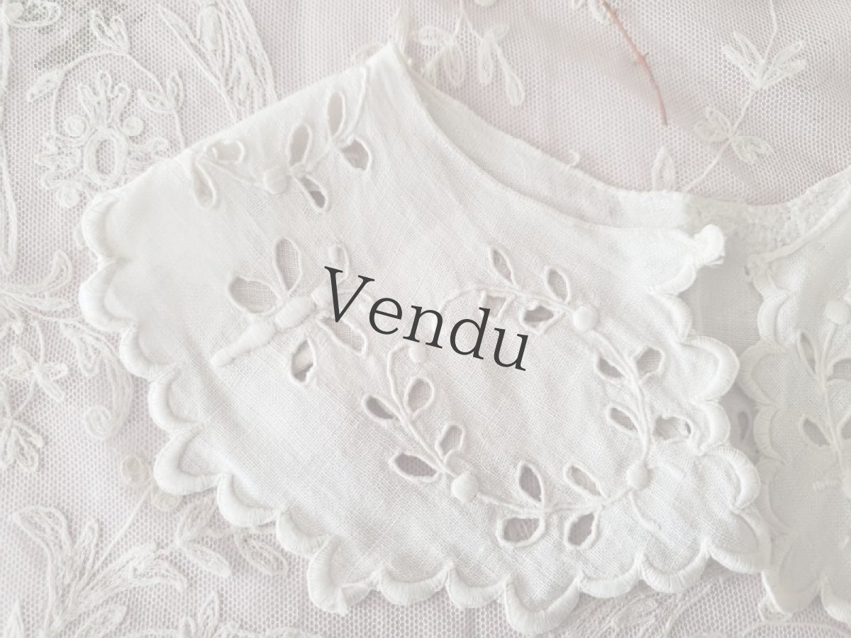 画像2: フランスアンティーク　カットワーク刺繍 少女のつけ襟 (2)