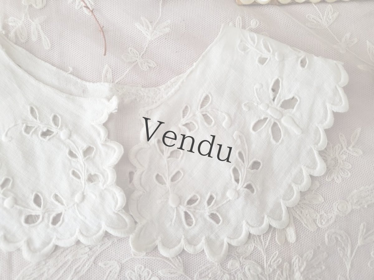 画像3: フランスアンティーク　カットワーク刺繍 少女のつけ襟 (3)