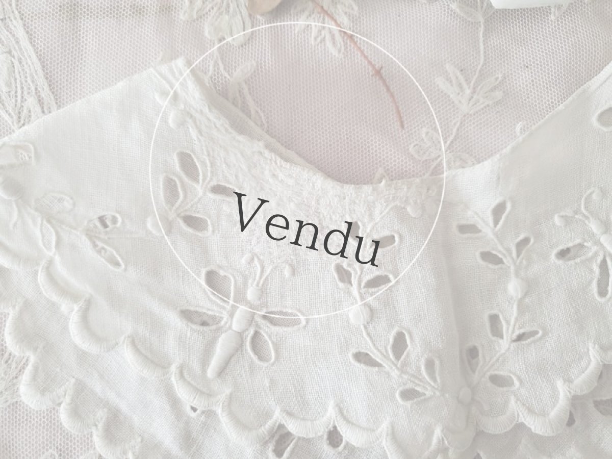 画像6: フランスアンティーク　カットワーク刺繍 少女のつけ襟 (6)