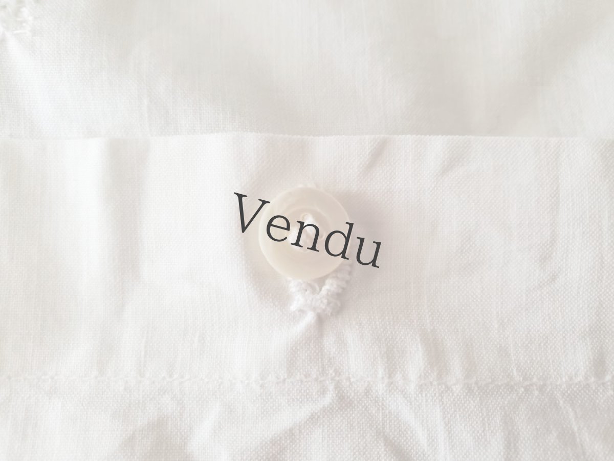 画像9: フランスアンティーク　モノグラム刺繍入りクッション（まくら）カバー (9)