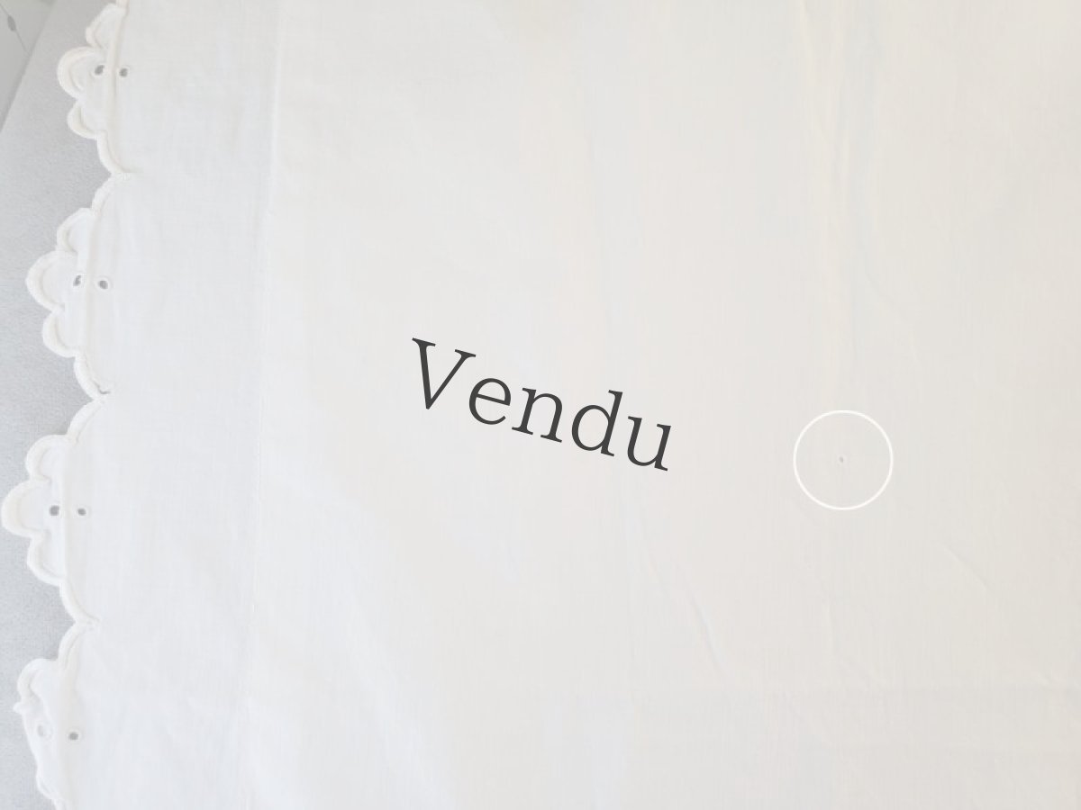 画像12: フランスアンティーク　モノグラム刺繍入りクッション（まくら）カバー (12)