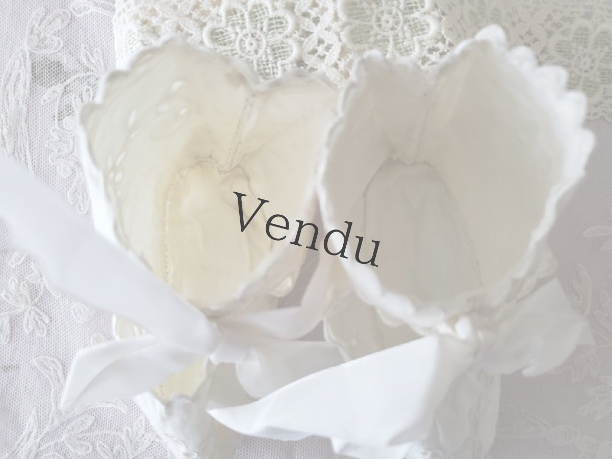 画像10: フランスアンティーク　カットワーク刺繍 べべのショーソン (10)