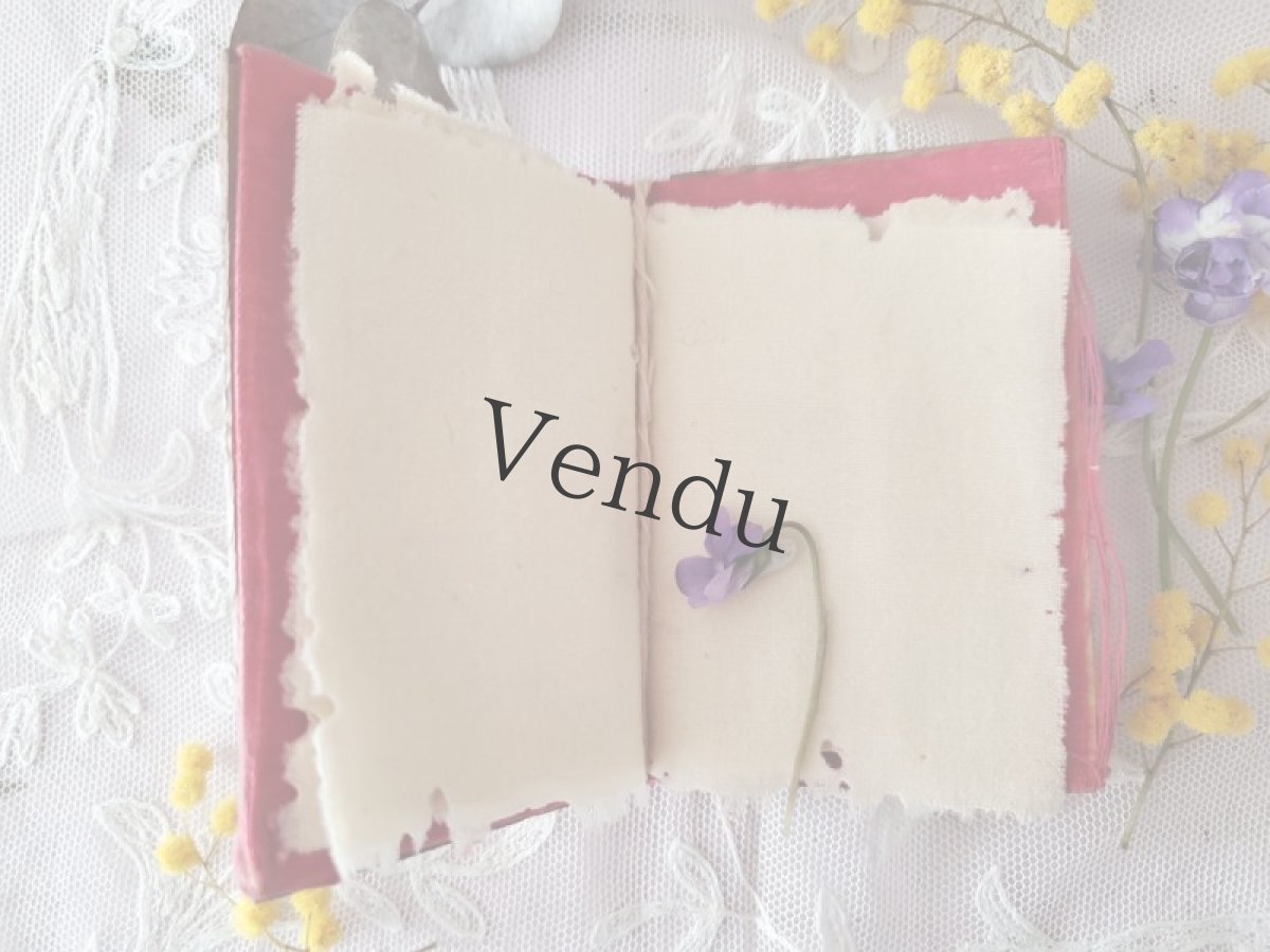 画像4: フランスアンティーク　ニードルケース　すみれとミモザのモシュリンヌ　 (4)