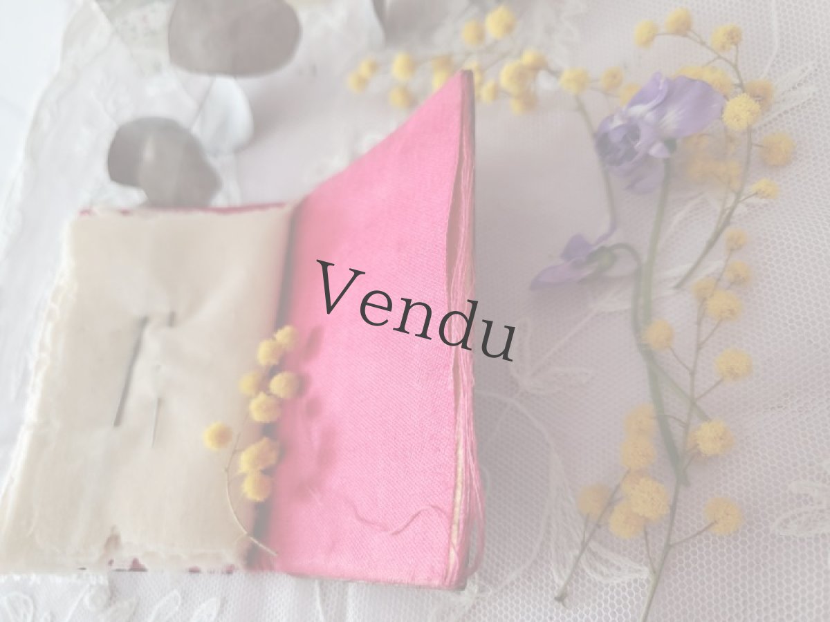 画像7: フランスアンティーク　ニードルケース　すみれとミモザのモシュリンヌ　 (7)