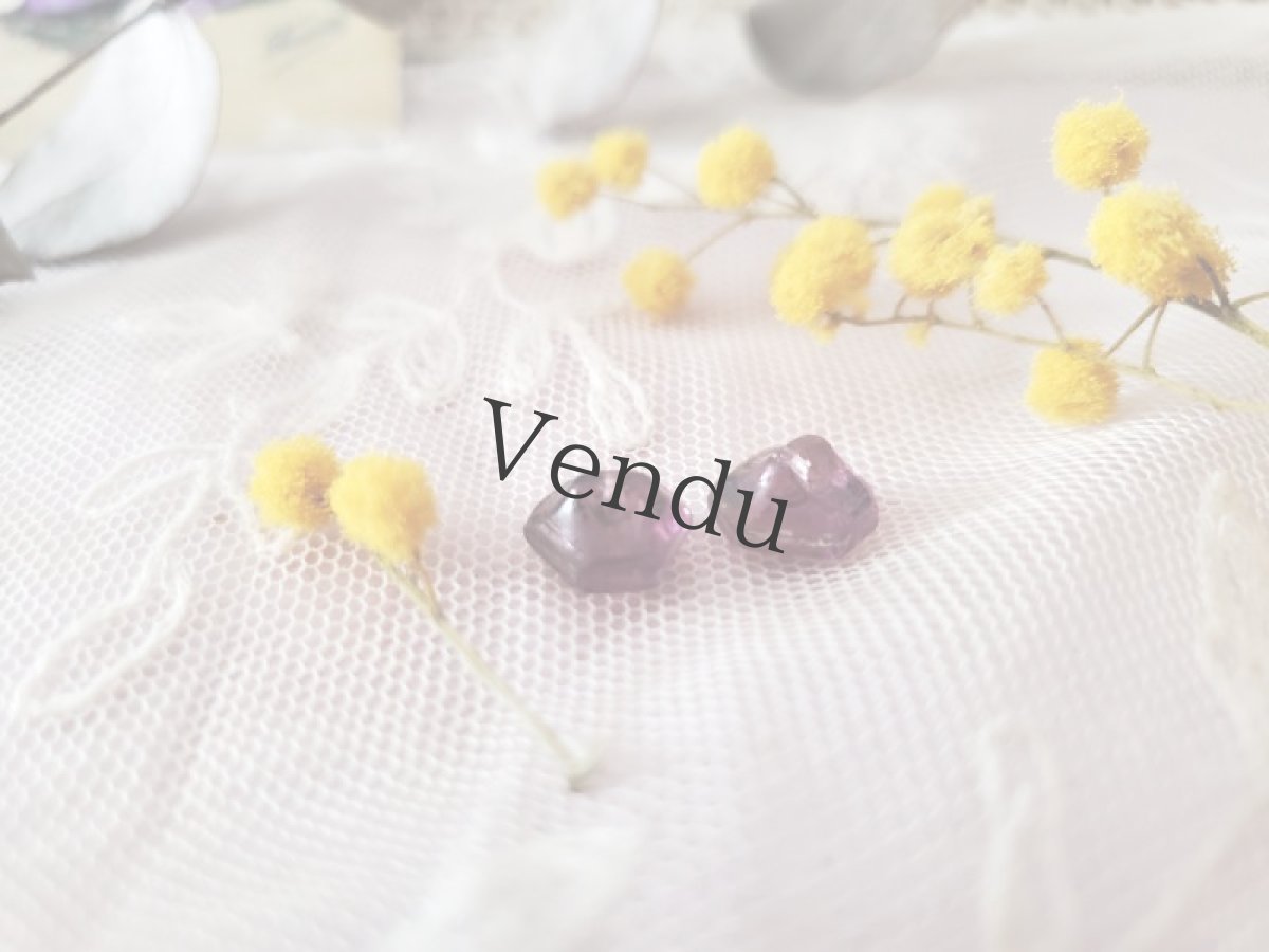 画像3: フランスヴィンテージ　アメジスト色 極小ガラスボタン 9mm 2個セット (3)