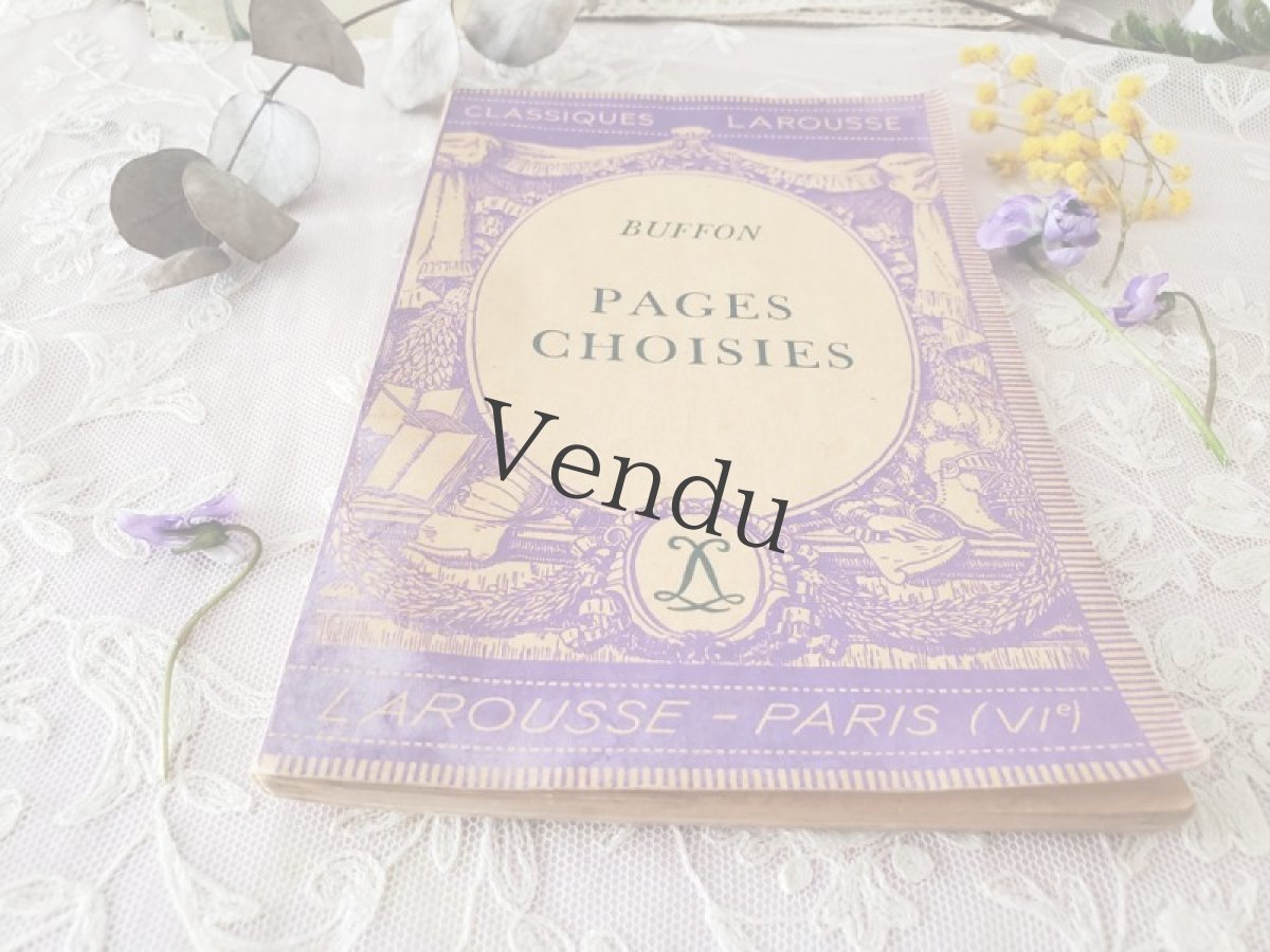 画像2: フランス 1934年 本　Buffon "Pages Choisies" - CLASSIQUES LAROUSSE _ Paris (2)