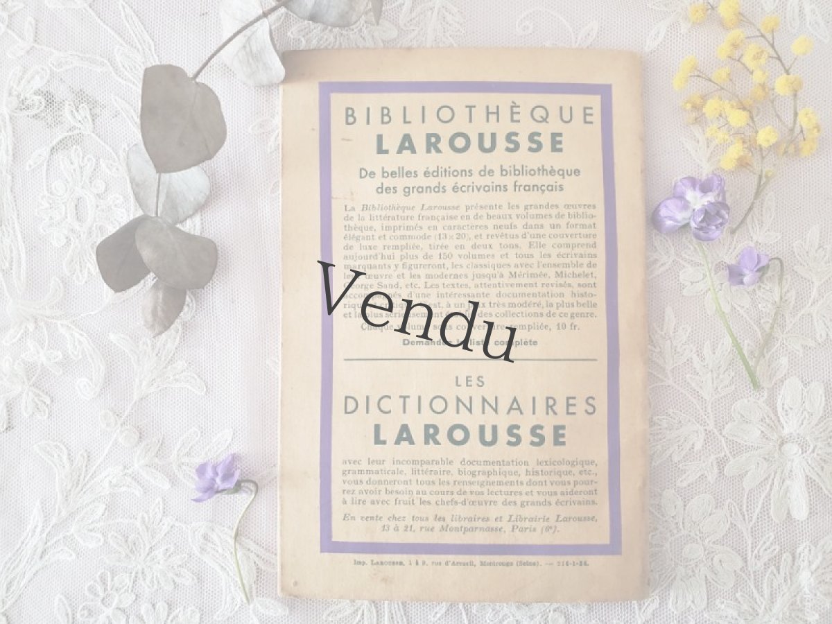 画像9: フランス 1934年 本　Buffon "Pages Choisies" - CLASSIQUES LAROUSSE _ Paris (9)