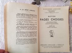 画像5: フランス 1934年 本　Buffon "Pages Choisies" - CLASSIQUES LAROUSSE _ Paris (5)