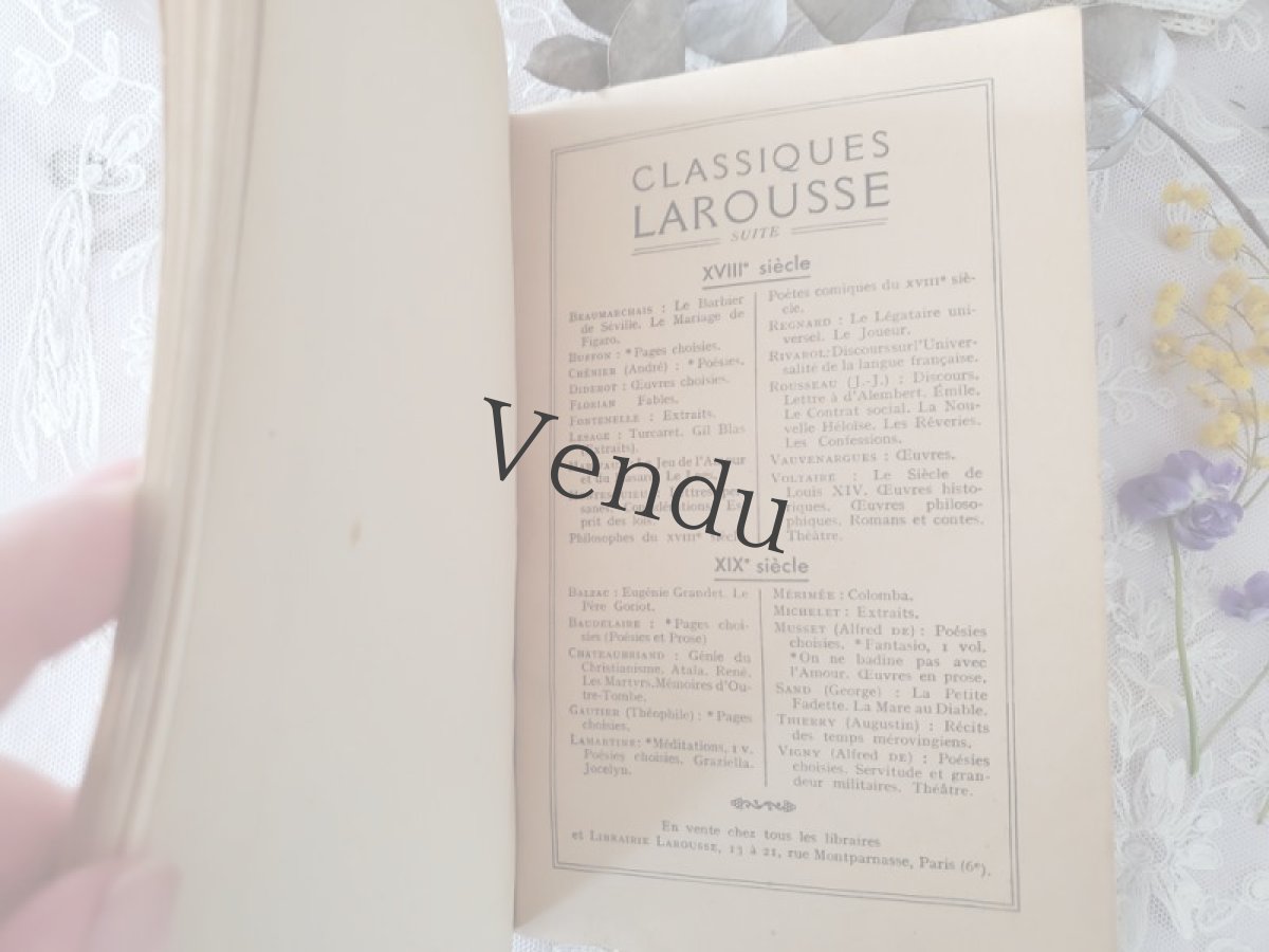 画像8: フランス 1934年 本　Buffon "Pages Choisies" - CLASSIQUES LAROUSSE _ Paris (8)