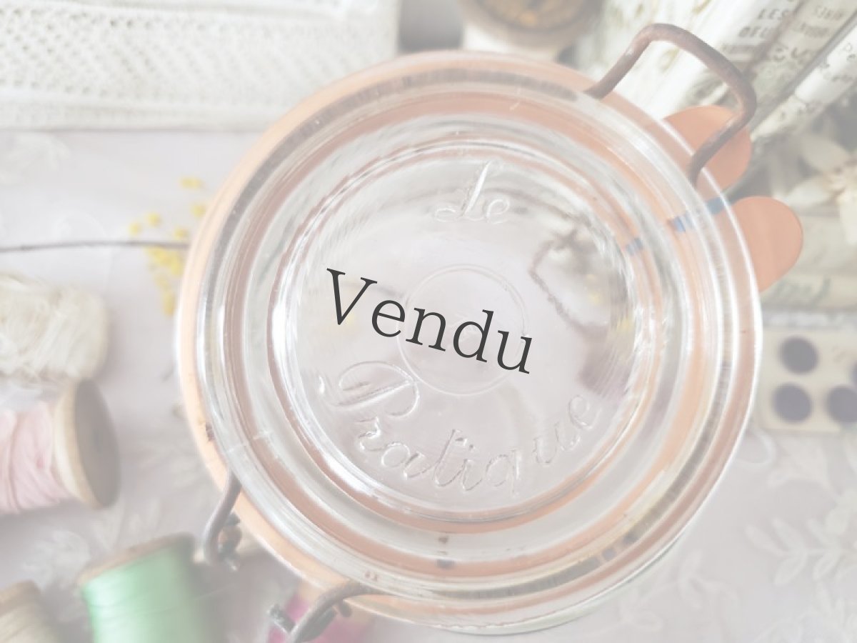 画像7: フランス蚤の市　ガラス瓶入り　木製ボビン糸巻き【送料込み】 (7)