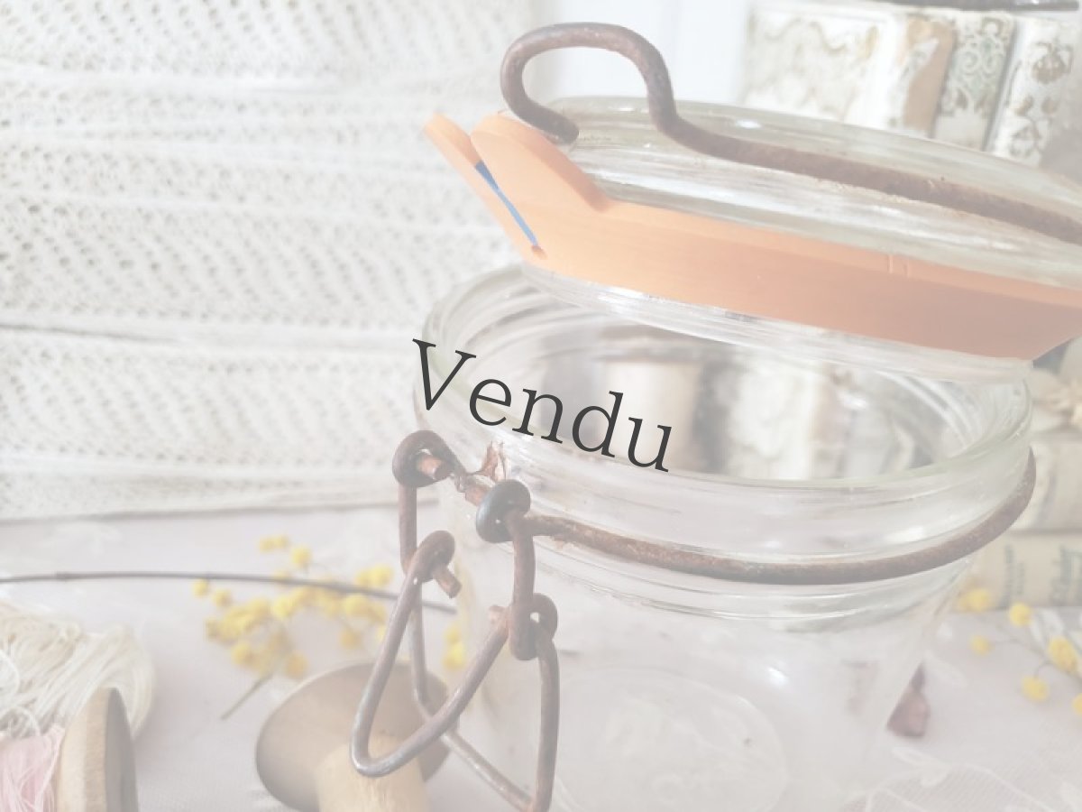 画像8: フランス蚤の市　ガラス瓶入り　木製ボビン糸巻き【送料込み】 (8)