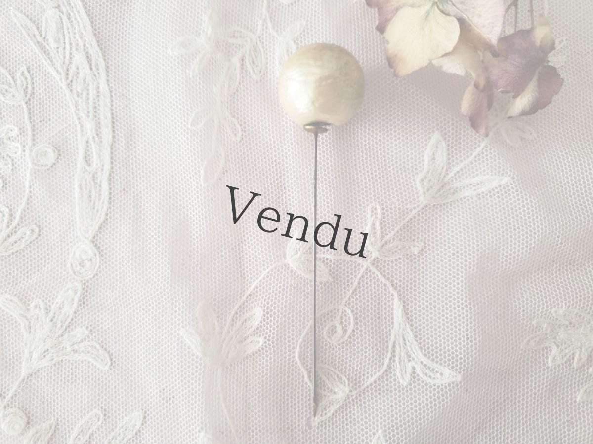 画像5: フランスアンティーク　パールのハットピン 9.5cm (5)