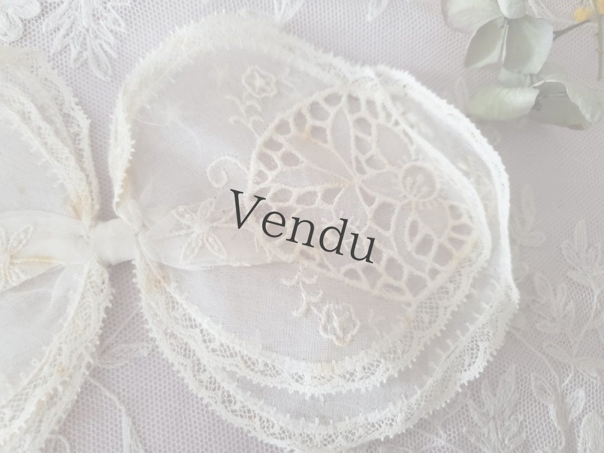 画像3: フランスアンティーク　水仙の刺繍　リボン (3)