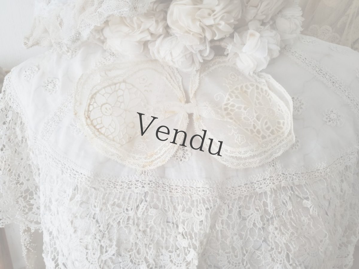 画像5: フランスアンティーク　水仙の刺繍　リボン (5)