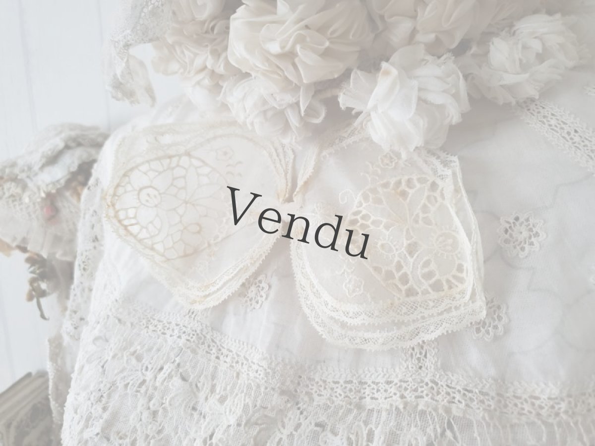 画像6: フランスアンティーク　水仙の刺繍　リボン (6)