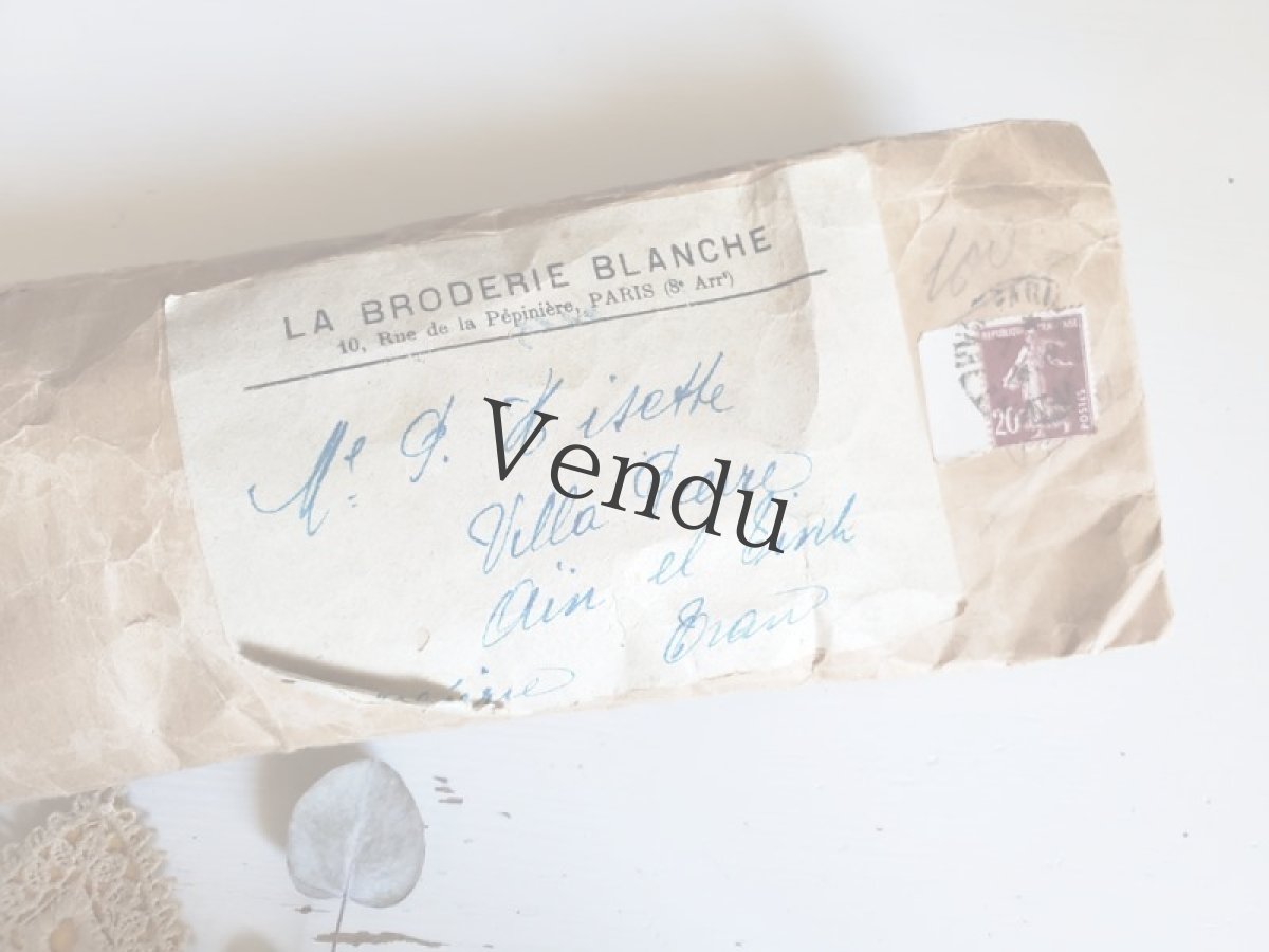 画像9: フランス 1900-40年 封筒入りの小さなレースモチーフ (9)