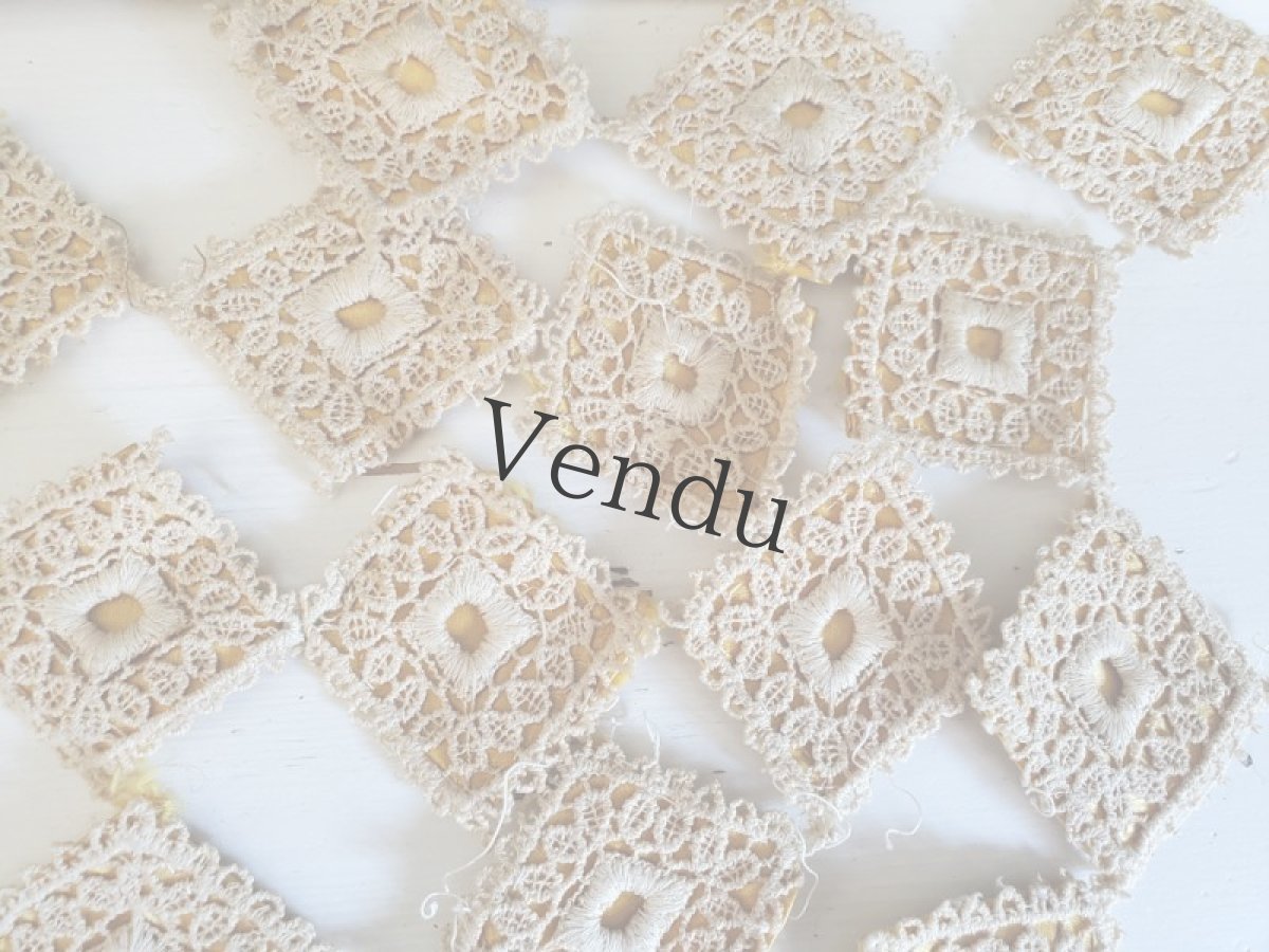 画像5: フランス 1900-40年 封筒入りの小さなレースモチーフ (5)