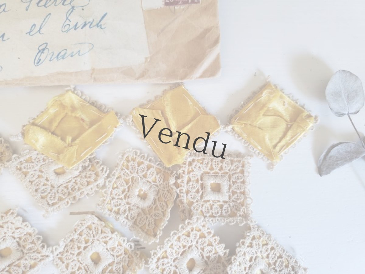 画像7: フランス 1900-40年 封筒入りの小さなレースモチーフ (7)