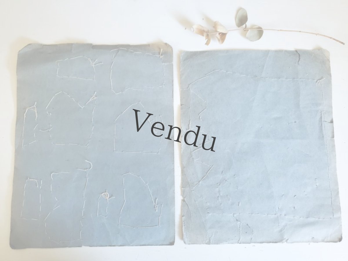 画像8: フランスアンティーク クロッシェレース見本帳２ページ (8)