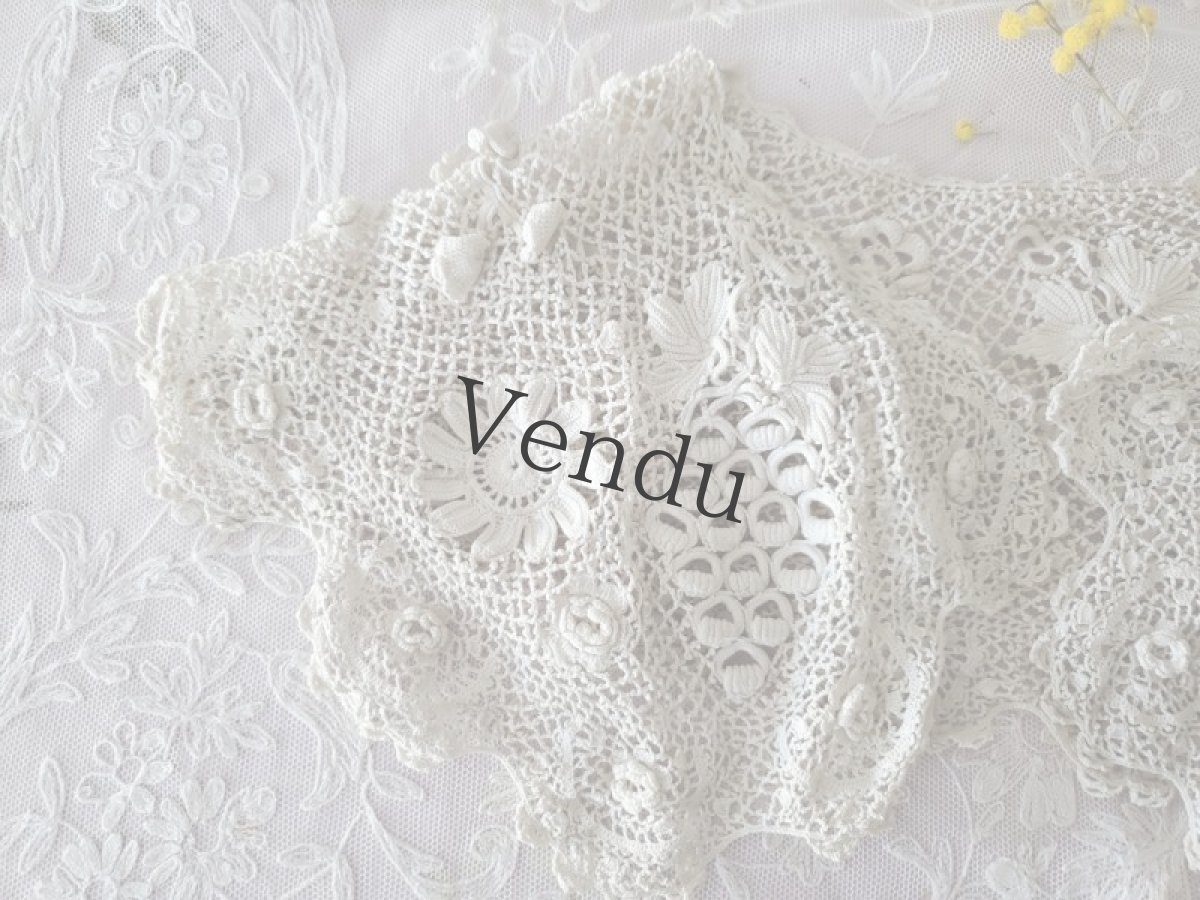 画像2: フランスアンティーク　アイリッシュクロッシェレース (2)